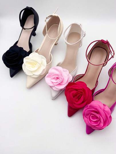 2pcs Elegant Fabric Rose Decorative Shoe Clips - Perfect For Weddings, Bridal Parties And High Heels