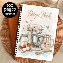 1pc Spiral Personalized Recipe Notebook, Recipe Book To Write In Your Own Recipes, Blank Recipe Book, Recipe Notebook , Family Handcraft Diary Coil Notebook,Back To School.