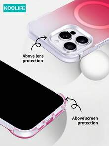 1个 Koolife 磁吸无线充电 Magsafe 保护壳，带独立按键，撞色设计，半透明磨砂磁吸防震全包手机壳，PC+TPU材质，兼容 17 Pro Max/17/17 Pro/17 Air/11/12/12 Pro/12 Plus/13/13 Pro/13 Pro Max/14/14 Pro/14 Pro Max/15/15 Plus/15 Pro/15 Pro Max/16/16 Plus/16 Pro/16 Pro Max/16e，国际版，非国内版 - 漸層粉 無邊框 - 查看 3