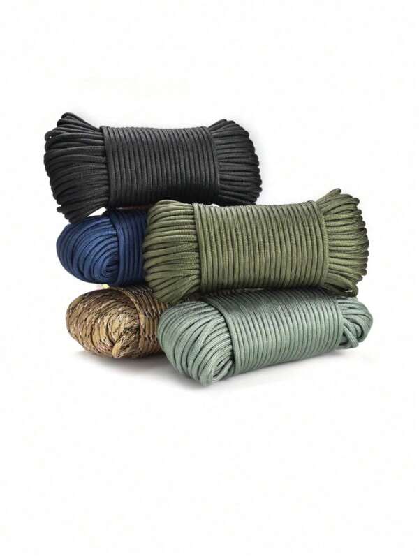 7-Core 31m/1220.47in Extra-Long Climbing Rope, Fishing Rope, Braided Rope, Laundry Clothesline, Anchor, Traction Rope, Cargo Tie-Down, Pet Traction Rope, Outdoor Activities, 4mm Diameter, Outdoor Camping Survival Lanyard, Parachute Rope, Hiking Tent Accessories, Outdoor Accessories, Suitable For Outdoor Fishing, Camping, Travel, And Daily Travel.