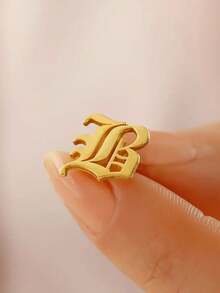 S925 Sterling Silver Custom Stylized Initial Ring - Personalized Jewelry Gift For Sweethearts, Besties, Family Members & Self - Perfect For Valentine's Day Celebrations, Milestone Anniversaries, Birthday Bashes, Daily Fashion - Forward Ensembles, Memorable Special Events & Heartwarming Memory - Keeping Occasions - Multicolor - View 5