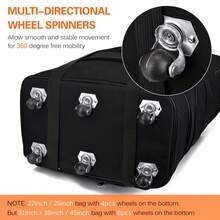 NetHong Men's Large Expandable Foldable Suitcase Collapsible Rolling Travel Luggage Bag,60*40*20cm - Black (small) - View 9