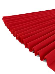 Plus Size Women Clothes Elegant Midi Party Or Work/Office Red Dresses For Women Long Sleeves Ruffled A Line Pleated Semi Formal Wedding Guest Dress New Year Dress - 紅色 - 查看 5