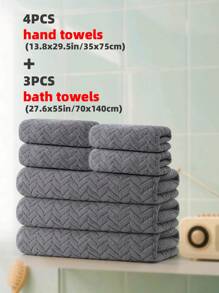 4pcs European Floral Towel Set - 4 Washcloths/4 Hand Towels/4 Bath Towels - Made Of Coral Fleece Material - High-End Texture - Skin-Friendly & Soft - Strong Water Absorption, Excellent Drying Effect - Suitable For Hotels, Spas, Outdoor, Pools, Etc. - All Season - Simple & Practical Bathroom Towel Set, Great For Halloween Gifts Or Autumn/Halloween Decor