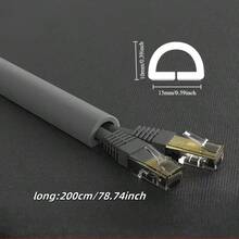1 件 2M X 1.5CM / 78.74 X 0.59 英寸自粘式柔性 D15 电缆盖，PVC 电线导管，家庭和办公室使用的电缆隐藏器，覆盖电缆和电缆托盘