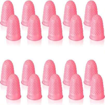 SATINIOR 20 Pieces Rubber Fingers Tip Fingers Covers Rubbe Finger Money Counting Collating Writing Sorting Protectors Hot Glue Wax Rosin Resin Collating Writing Task Scrap (5 Colors,Xs S M L XL)