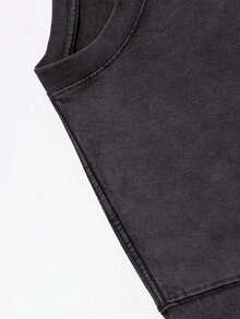 Men Shirts Modelo Men's Washing Cotton T-Shirt, Cotton, Casual Sports Style T Blood, Fashionable Street Style, Suitable For Travel And Sportswear, Men Clothes - 黑色 - 查看 4