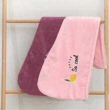 1 pieza Gorro de secado de pelo con estilo de bordado, toalla de baño de felpa coral gruesa para el baño, gorro de ducha absorbente y de secado rápido para mujeres, accesorios de baño, decoración de baño para el hogar, decoración de otoño, vuelta al colegio, gorro de ducha, toallas para salón de belleza, hotel, deportes, artículos esenciales para el hogar, toalla, toalla de secado de pelo para el cuidado de la piel