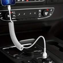 5A 66W USB 转 Type-C 快充数据线，兼容华为、荣耀、OPPO、VIVO、Realme 等手机充电器配件，车载 USB 充电线，弹簧伸缩式 USB-C 数据线，最大拉伸长度 150cm/59.06 英寸，66W 5A USB Type-C 快充数据线，弹簧伸缩式数据线 - 彩色 - 查看 5