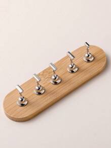 日式美甲练习底座，简约木质风格指甲托，金属指甲板托，可穿戴美甲工具，适合美甲店和个人使用