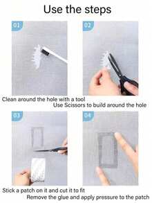 防水自粘纱窗修补胶带、宿舍门/窗帘防虫网片、强力粘性纱窗修补胶带（适用于撕裂纱窗）、2米/78.74英寸长、贴纸、墙贴、家居装饰乙烯基贴纸、春季装饰品让您的家焕然一新、拉玛装饰贴纸