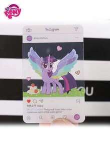 MY LITTLE PONY 6张透明贺卡，卡通主题友谊日贺卡，PVC材质，圆角设计，极光风格，送给朋友的理想选择，送礼，生日礼物，节日礼物，理想的朋友礼物，礼品，装饰品，家居装饰，生日期间送给年轻人的完美礼物