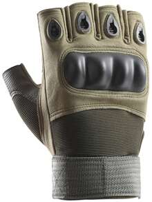 1 Pair Half Finger Protective Motorcycle/Outdoor Cycling Gloves - Army Green - View 3