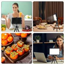 UEGOGO Kit de lumière vidéo LED USB de 6 pouces avec trépied de table réglable et filtre de remplissage de couleur, lampe de remplissage carrée portable, parfaite pour la prise de vue en gros plan/à faible angle, les appels Zoom, le streaming de jeux et la photographie. Convient pour la photographie, l'enregistrement vidéo, la diffusion en direct, les réunions Zoom, le vlogging, avec un support et une lampe selfie pour téléphone