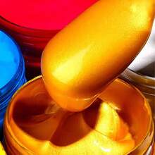 Metal Pigment 100 Ml, Pearlescent Color, Metallic Luster, Mixable, Suitable For Crafts, Gradient Effects, Glass, Rock, Wood, Canvas, Fabric, And Ceramics. 10 Types Of Metal Pigment Acrylic Paint, 100 Ml Cans, High-Quality Metallic Surface Pigments, Suitable For DIY Crafts, Art Projects, And Furniture - Glitter Pigments, Suitable For Artists, Hobbyists, And Home Decor.Mixed Shipment Of New And Old Models - 水晶金 - 查看 5
