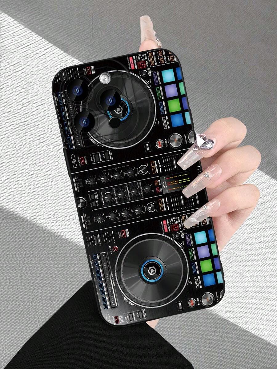 Professional DJ Controller Phone Cases For IPhone 16/15/14/13/12/11/X/XR/XS/8/7/SE Mini Plus Pro Max, Anti-Fingerprint Cover / Shockproof / Full Lens Protection Phone Cases #CreativePhoneCase #DJStyle #AntiFingerprintCover - 黑色 - 查看 1