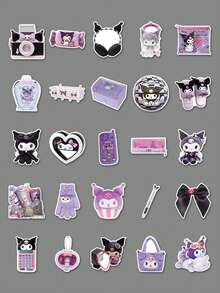 50 件官方* 4-5 厘米 Sanrio INS 热门 Hello Kitty、Kuromi 防水儿童涂鸦贴纸，适用于笔记本电脑、水瓶、保险杠、电脑、手机、笔记本贴纸和贴花