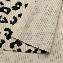 59x19.69inch Soft Leopard Print Elastic Corduroy Fabric - Machine Washable Polyester, Ideal For Pillow Covers, Couch Covers, DIY Handmade Crafts, DIY Craft Fabric | Playful Print Design | Polyester Fabric - Multicolor - View 4