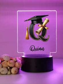1 chiếc đèn ngủ LED 3D ảo ảnh, quà tặng tốt nghiệp sáng tạo theo yêu cầu, thích hợp làm quà tặng bằng tốt nghiệp. Đèn ngủ LED 3D ảo ảnh, ánh sáng ấm áp, quà sinh nhật, quà Giáng sinh, quà tốt nghiệp cho nữ hoặc bạn bè, đèn bàn trang trí, thích hợp làm quà tặng tựu trường, tốt nghiệp, sinh nhật cho gia đình và bạn bè, vật dụng cần thiết cho sinh viên đại học và năm học mới. - Vàng - Xem 8