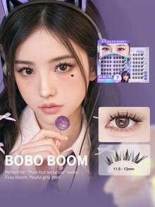 MLEN DIARY MLEN DAIRY Self Adhesive Lash Clusters, 11.5-13mm C Curl Natural 56Pcs Pre-Glued Cluster Lashes, No Glue Reusable Manhwa Lashes, Press On Self Stick Cluster Lashes Individual Lashes Self Application At Homelash Clusters,Eyelash Clusters,Individual Eyelashes,Lashes,Fake Lashes - C - View 10