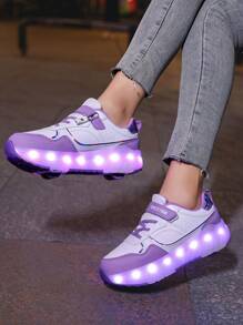 青少年轮滑鞋、直排轮滑鞋、四轮直排轮滑鞋、迷你四轮溜冰鞋、LED充电发光鞋