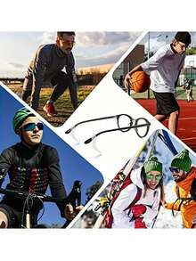 10个装硅胶防滑P型眼镜耳钩，防滑P型硅胶眼镜腿钩 - 坚固的眼镜固定器，塑料材质，适用于固定眼镜和镜腿，眼镜配件 - 彩色 - 查看 3