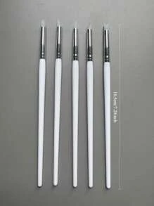 5Pcs Clear Dual Ended Rhinestone Nail Art Silicone Pen Sculpture Pen For Acrylic 3D Flower Carving Shaping Dotting Nail Tool Manicure Brush