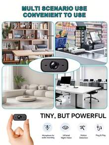 1pc Mini WiFi Security Surveillance Camera, Real-Time Monitoring, USB Powered Indoor Monitoring Video Recording, Features Night Vision, Motion Detection, HD Remote Monitoring, Suitable For Home Pet Monitoring, Vehicle Monitoring, Smart Home Security Monitoring, Baby Monitoring And More - Black - View 5