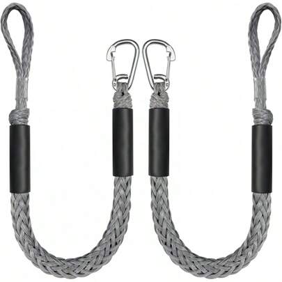 Cuerda de amarre elástica para acoplamiento con clip de acero inoxidable, accesorios para barcos kayak, embarcaciones acuáticas,motos acuáticas, pontón, canoa, barco motorizado, paquete