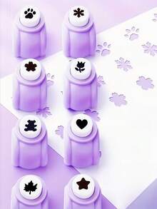 8PCS/3PCS/1pc, Cute Heart-Shaped Paper Punch For DIY Handmade Art And Crafts