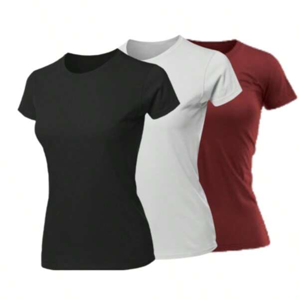 Kit 3 Camiseta dry Fit  Feminina - Casual - Treino