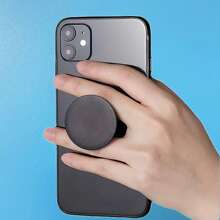 1pc Black/White Adjustable Phone Holder, Slouchy Bracket, Air Cushion Finger Ring Grip, Cartoon Adhesive Base Compatible With IPhone, Android Phone, Gift For Birthday, Family, Friends For Office, Dorm And Home Use Phone Stand Phone Stand For Bed