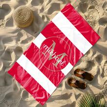 Customized Initial Letter Beach Towel, Personalized Text Towel, Adult Pool Towel, Vacation Gift, Beach, Surfing, Wedding Anniversary Gift, Valentine's Day Gift, Birthday Gift, Gift For Friends/Couples/Family/Pets - Multicolor - View 7