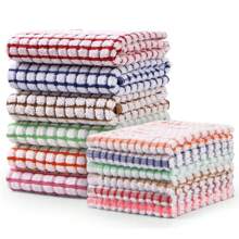 5pcs/Set Large Fabric Cloths, Dish Towels, Table Cloths, Colorful Plaid Fabrics, Absorbent Wet Wipes, Kitchen Cleaning Cloths, Reusable Napkins (Random Colors)