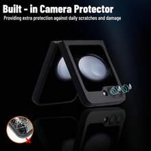 Hadaasi 1pc Multi-Color Magnetic Folding Protective Case Compatible With MagSafe, Luxury Magnetic Solid Color Soft Silicone Full Camera Protection Ultra-Thin Matte Smooth Feeling Flip Cover Phone Case Compatible With Samsung Galaxy Z Flip7/Z Flip6/Z Flip5/Z Flip4/Z Flip3 Waterproof Shockproof Anti-Fall Scratch Resistant - Multicolor - View 6