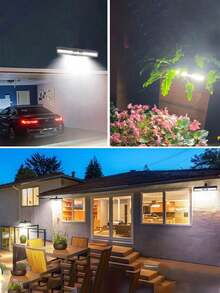 2pcs Solar Powered Motion Sensor Wall Lights - 3 Modes Clip-On Installation Safety Lamp, IP65 Waterproof, Suitable For Halloween, Christmas, Porch, Garage (White Light/Warm Light) - Multicolor - View 3