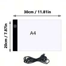 1 pièce Tablette de traçage à LED pour dessin de jouet pour enfants, pad d'écriture réglable en luminosité pour l'apprentissage, l'éducation et les jeux