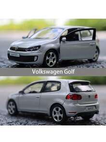Volkswagen 1:36 Scale Diecast  Golf Model Car, Black/Blue/Silver Options, Rear-Wheel Drive, Smooth Gliding, Openable Doors, Detailed Replica, Toy For Boys & Girls, Collectible & Decor, Christmas/Halloween/Birthday Gift - Multicolor - View 9