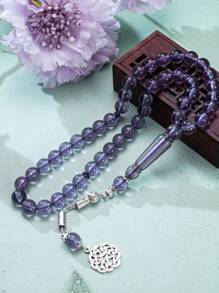 1 件 45 颗 10 毫米树脂念珠手链，时尚百搭的阿拉伯风格，色彩缤纷的奢华树脂珠宝