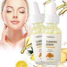 Turmeric Brightening Serum 30ml / 1.01 Fl.Oz – Hydrating & Firming Facial Essence, Fades Dark Spots & Fine Lines, Anti-Wrinkle, Smooth & Nourish Skin, Perfect For Travel & Wedding Gift Sets - Yellow - View 3