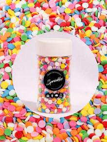 100g/3.52oz 蛋糕洒 蛋糕烘焙装饰 各种形状 S 形 心形 圆形 三角形 可撒在烘焙食用蛋糕装饰糖蛋糕婚礼甜点冰棋森林甜甜圈用于装饰 - 彩色 - 查看 32