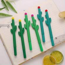 4 stylos-gel à prise douce, stylos créatifs en forme de cactus avec un haut en forme de fleur, articles de papeterie amusants pour l'école, le bureau et la maison - idées de petits cadeaux parfaits, fournitures scolaires, cadeaux pour enseignants, (couleurs aléatoires)