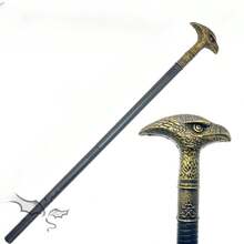 1 件狮子头骨手杖，2 件可拆卸，复古精致时尚优雅高端英国绅士舞台化妆服装道具 [手工印制，每件不同，不影响使用]