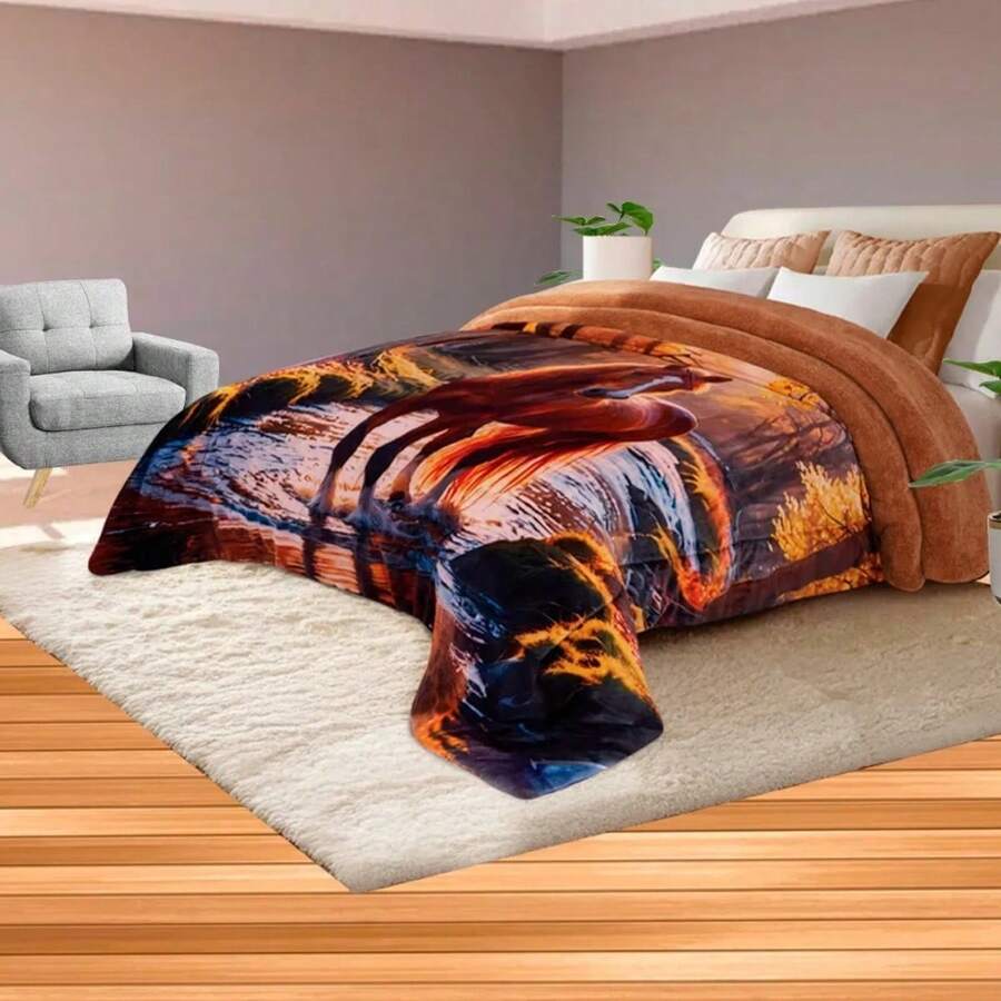 Suavecito Double Jumbo Shearling Reverse Coverlet - Nazari - View 1