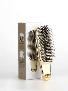 电镀梳子 - 干湿两用顺发防毛躁发刷，男女顺滑造型工具，日常护发必备，返校季、旅行度假必备，女士发饰