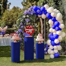Set di 3 pezzi di alzate per dolci, supporti cilindrici flessibili (50/55/60 cm), adatti per decorazioni per feste, matrimoni o compleanni, decorazioni autunnali (include solo il tappeto da tavolo a forma di cilindro)