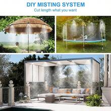 Misters For Outside Patio - 98FT Misting Cooling System With 30 Brass Nozzles US - Black - View 11