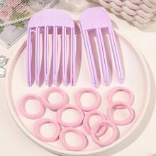 [JUN CAN]Volumizing Hair Clips For Women Hair Volume Clip Styling Tools Volumizing Comb For Fluffy Bangs Clips For Root Lift Hair Styling Tools - 粉色 - 查看 5