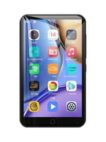 Reproductor de MP3 Oilsky de 80 GB con Bluetooth y WiFi, reproductor de música MP3 y MP4 con Spotify, música, Deezer, Audible, navegador, pantalla táctil IPS de 4.0", reproductor Android con altavoz, radio FM, hasta 512GB