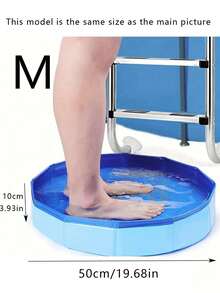 1pc PVC Composite Foldable Foot Bath Basin, Portable Foldable Swimming Pool Water Inlet Foot Bath Basin, Essential Accessory For Swimming Pool Cleaning
